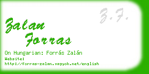 zalan forras business card